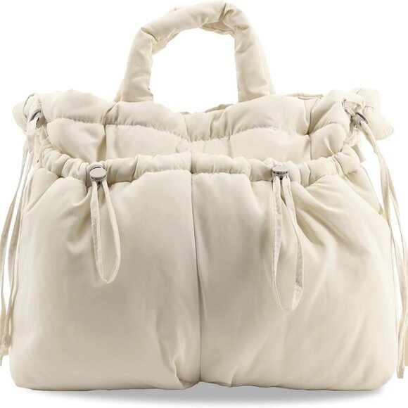 Elegant Quilted Puffer Tote Handbag for Women - Versatile 17x6x11 Inch Design - Picture 4 of 6